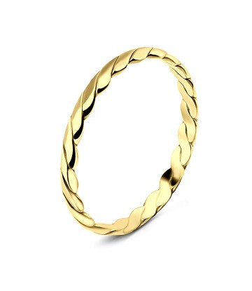 Gold Plated Twisted Band Ring NSR-844-GP